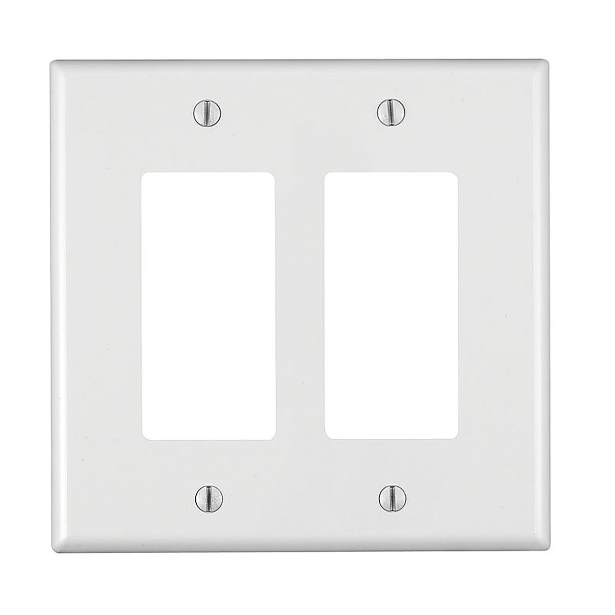 Cooper PJ262-00W Leviton Decora White 2 gang Nylon GFCI/Rocker Wall Plate 1/Pack