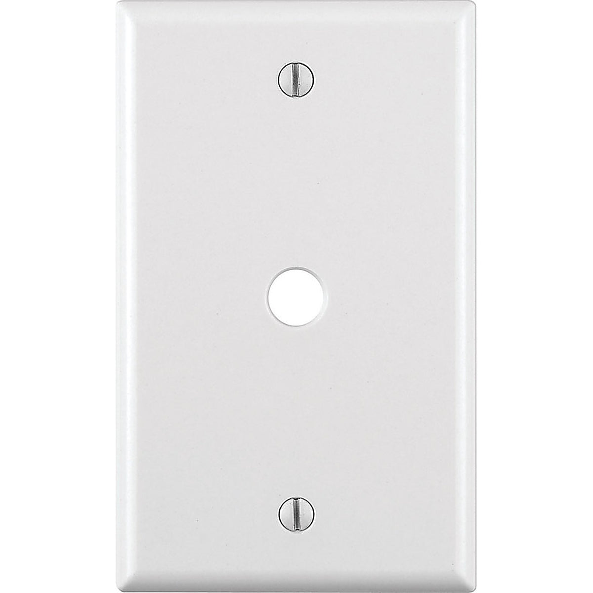 Leviton 88013-000 White 1 gang Thermoset Plastic Cable/Telco Wall Plate 1/Pack