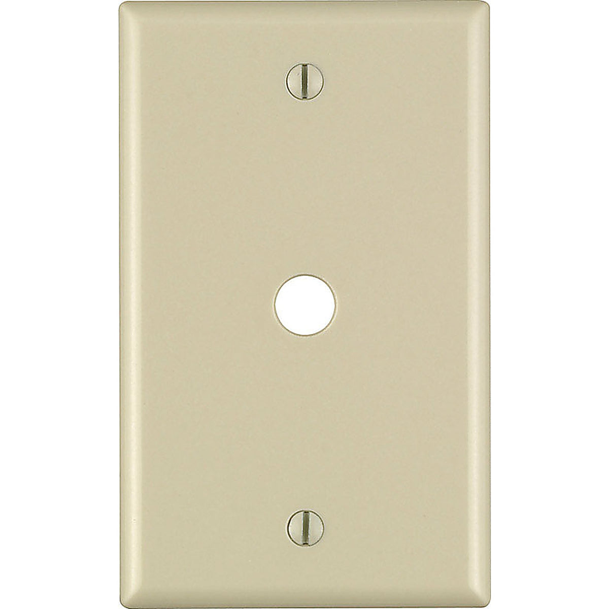 Leviton 86013-000 Ivory 1 gang Thermoset Plastic Cable/Telco Wall Plate 1/Pack