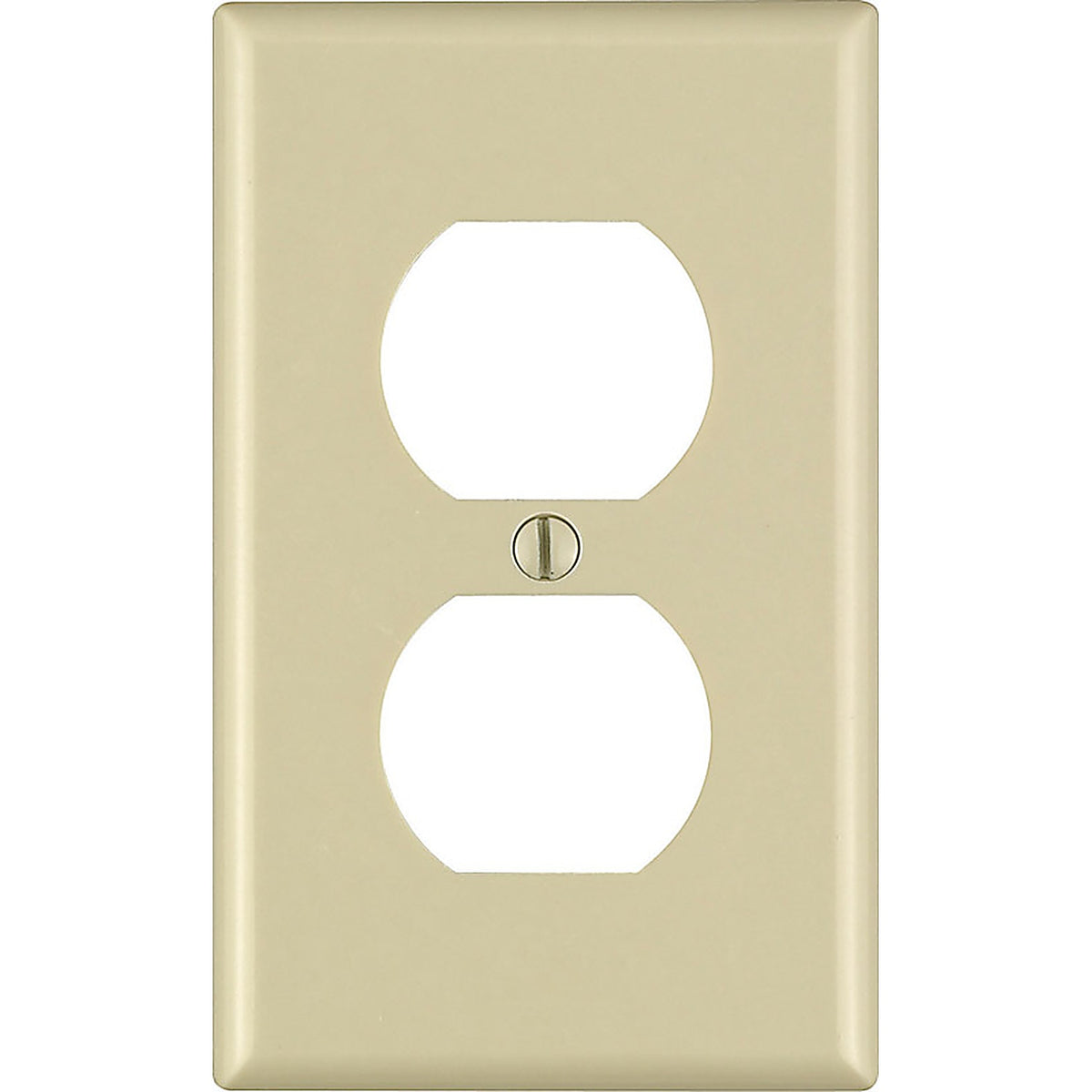 Leviton 86003-000 Ivory 1 gang Thermoset Plastic Duplex Outlet Wall Plate 1/Pack