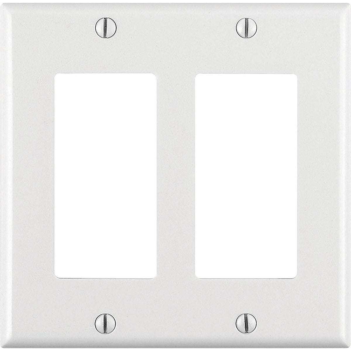 Leviton 80409-00W White 2 gang Thermoset Plastic GFCI/Rocker Wall Plate 1/Pack