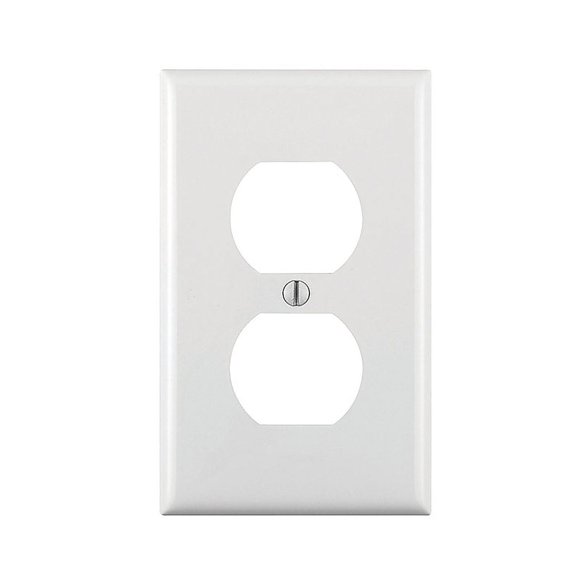 Leviton 80703-00W White 1 gang Thermoplastic Nylon Receptacle Wall Plate 1/Pack