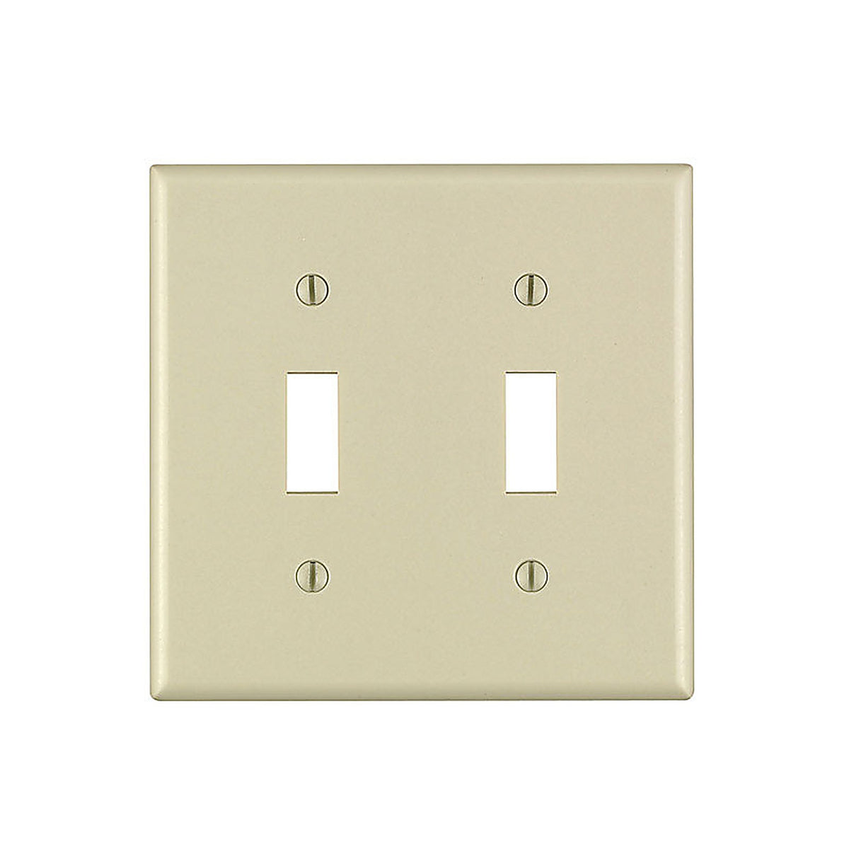 Leviton 80709-00I Ivory 2 gang Nylon Toggle Wall Plate 1/Pack