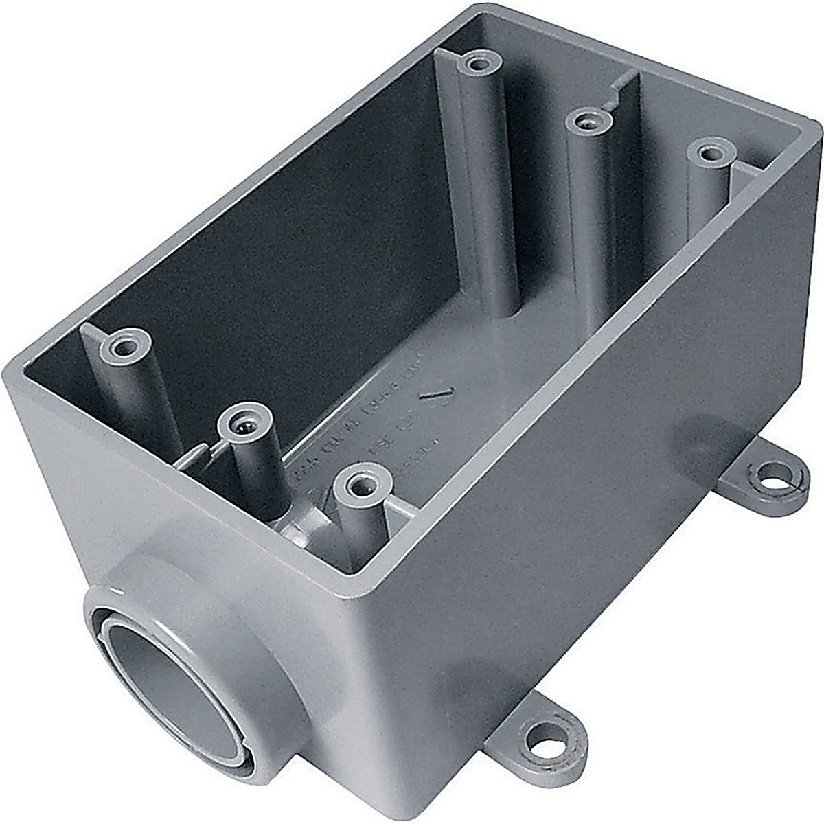 Cantex 5133363U 2-3/4 in. Rectangle PVC 1 gang Electrical Box Gray