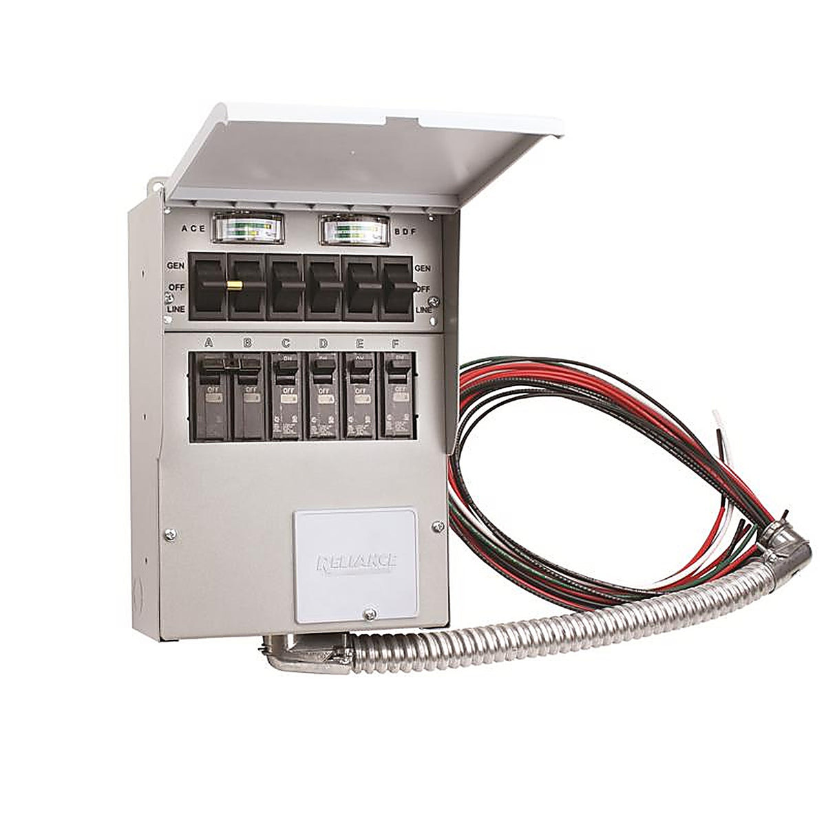 Reliance 306CRK 30 amps 240 volt 2 space 6 circuits Surface Mount Generator Power Transfer Kit