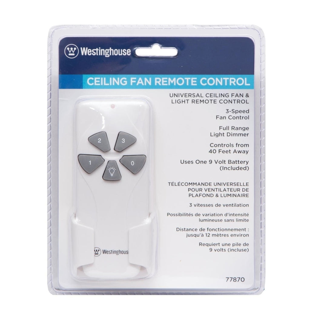 Westinghouse 77870 Remote Control White 1/Pack