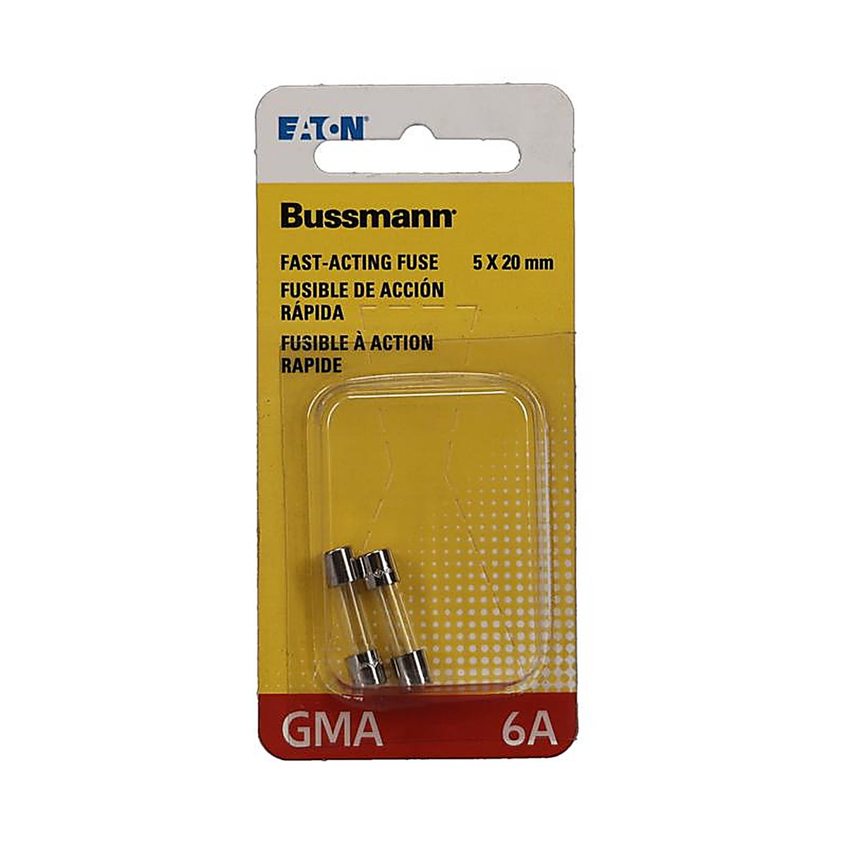 Bussmann BP/GMA-6A 6 amps Fast Acting Glass Fuse 2/Pack