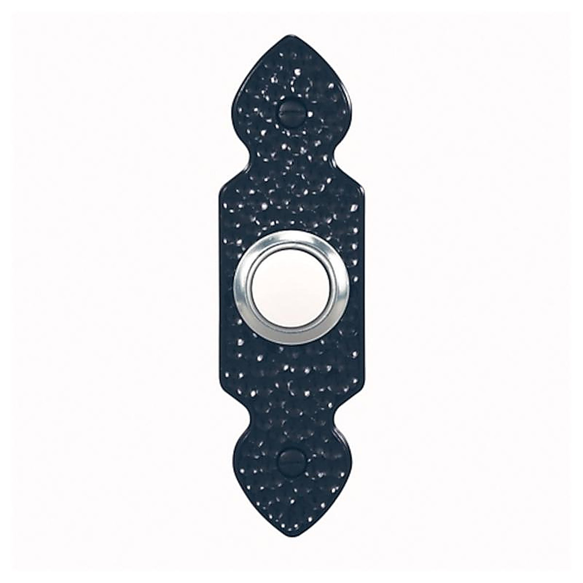 Heath-Zenith SL-729-00 Hammered Black Plastic Wired Pushbutton Doorbell