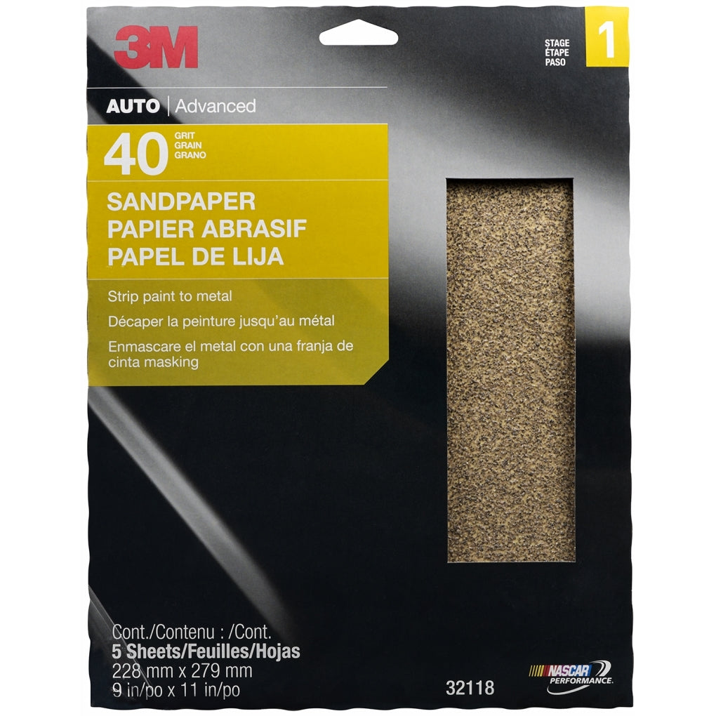 3M 32118 Sandpaper, 40 grit