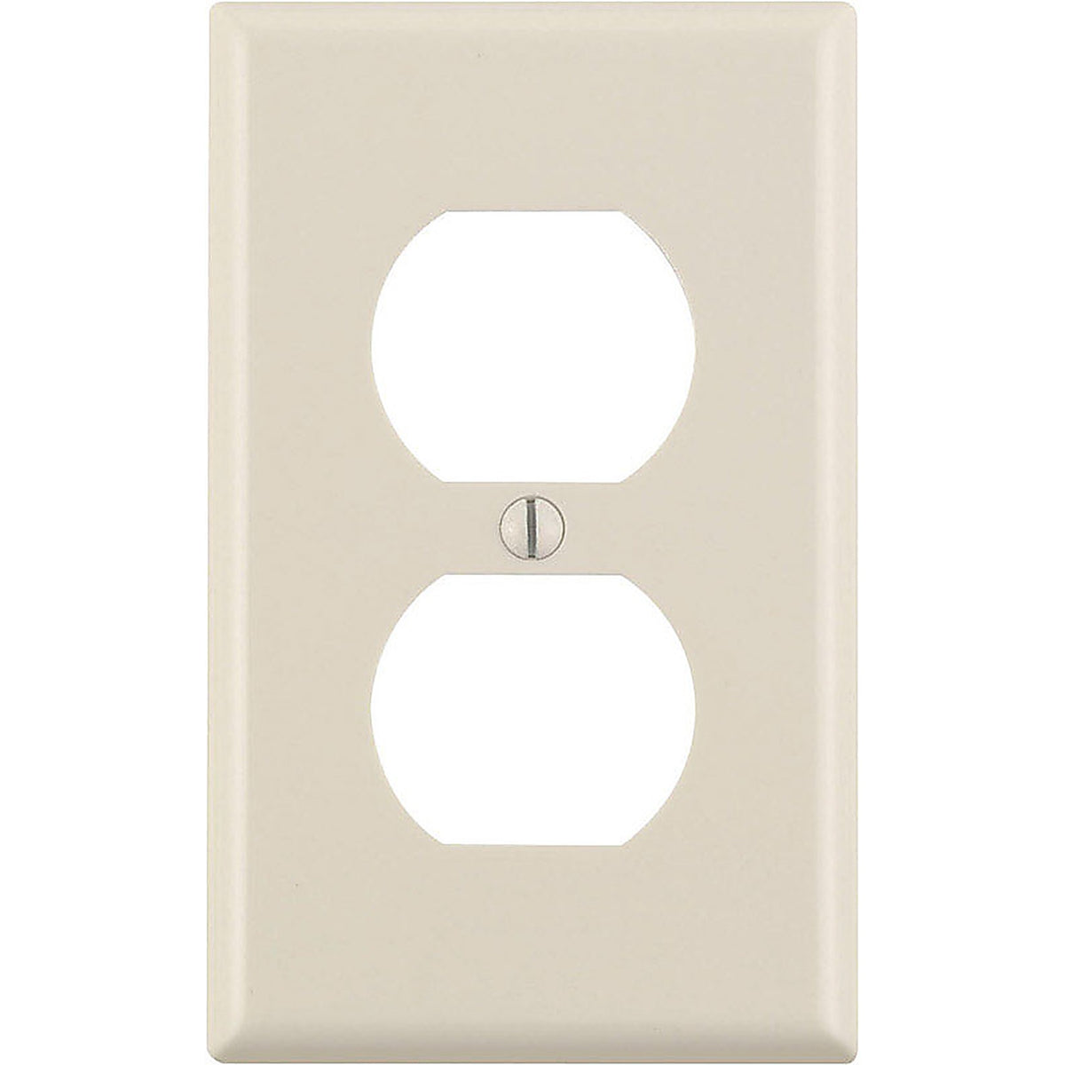 Leviton 78003-000 Almond 1 gang Thermoset Plastic Duplex Outlet Wall Plate 1/Pack