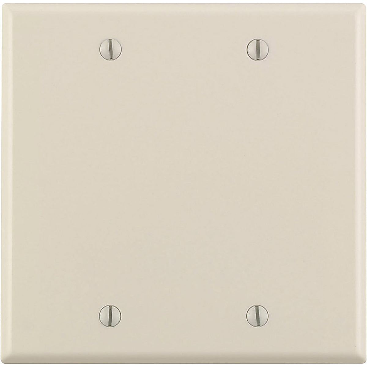 Leviton 78025-000 Almond 2 gang Thermoset Plastic Blank Wall Plate 1/Pack