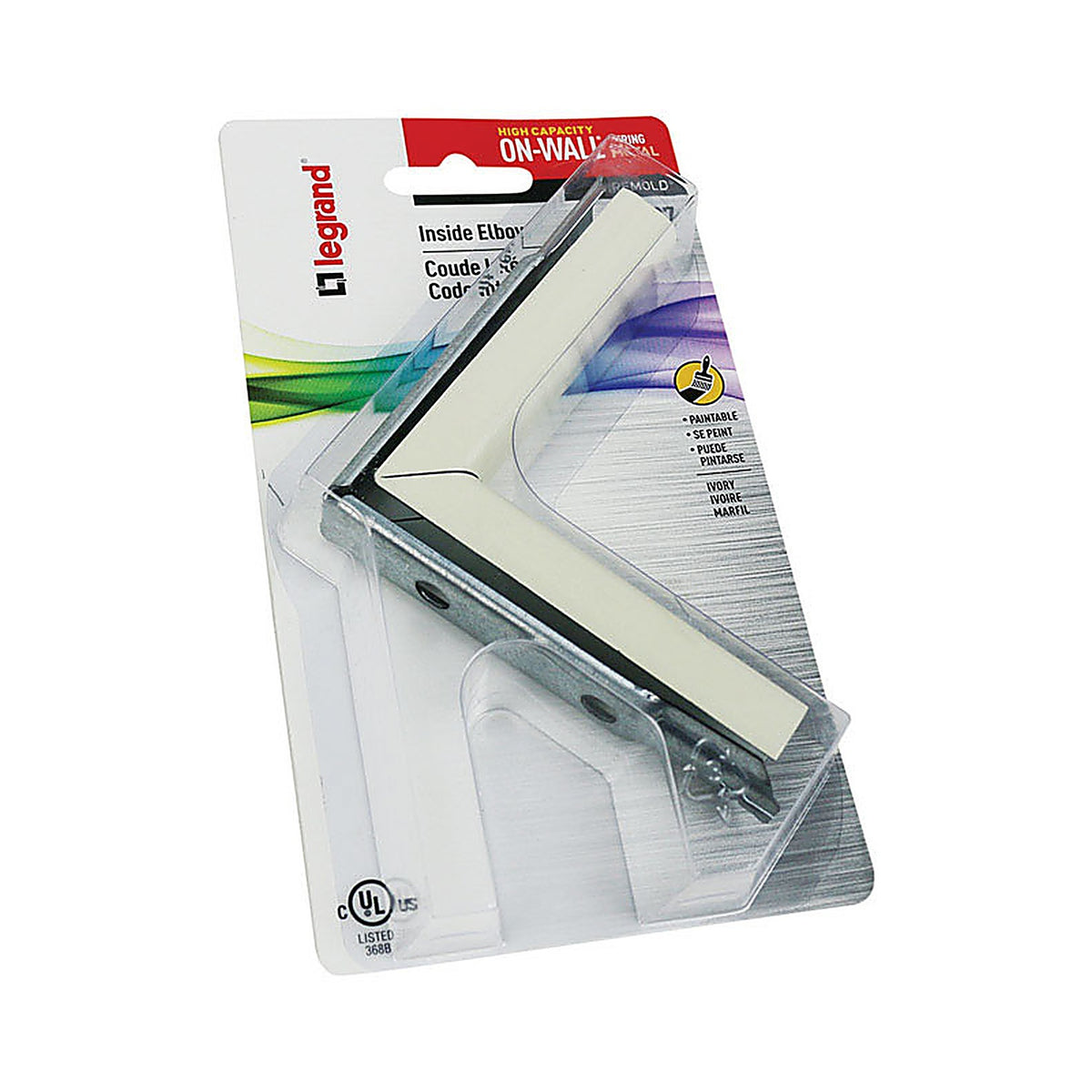 Legrand B-7 Wiremold On-Wall Inside Elbow 1/Pack