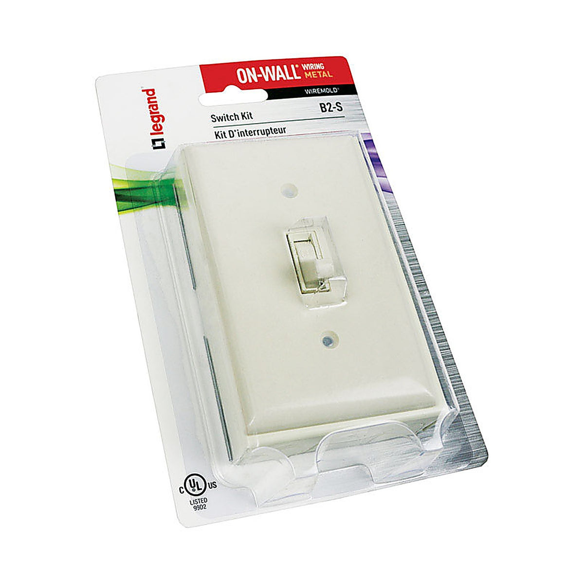 Legrand B2S Wiremold 1-1/8 in. Rectangle Plastic 1 gang Switch Kit Ivory
