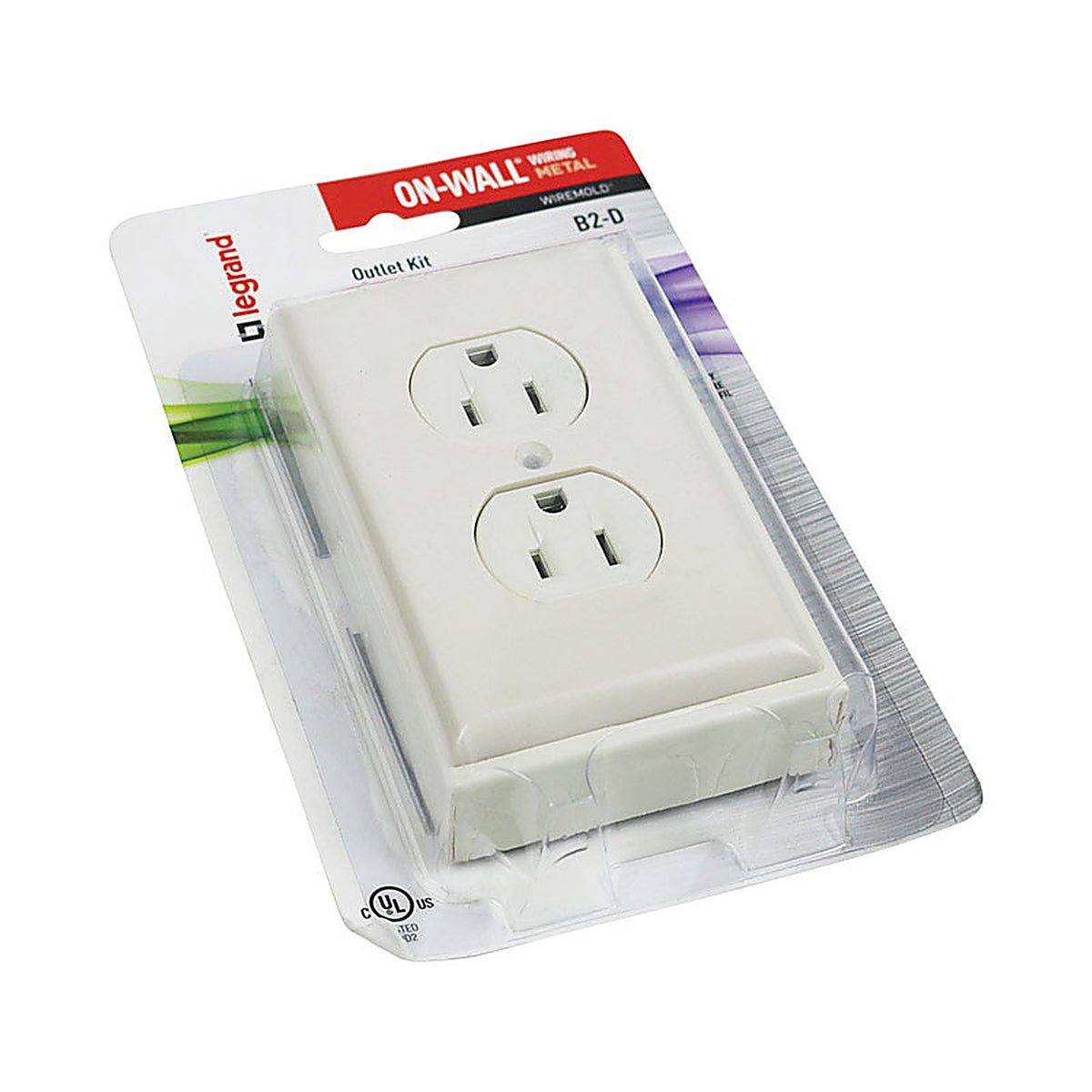 Legrand B2D Wiremold 1.1 in. Rectangle Plastic 1 gang Outlet Box Ivory