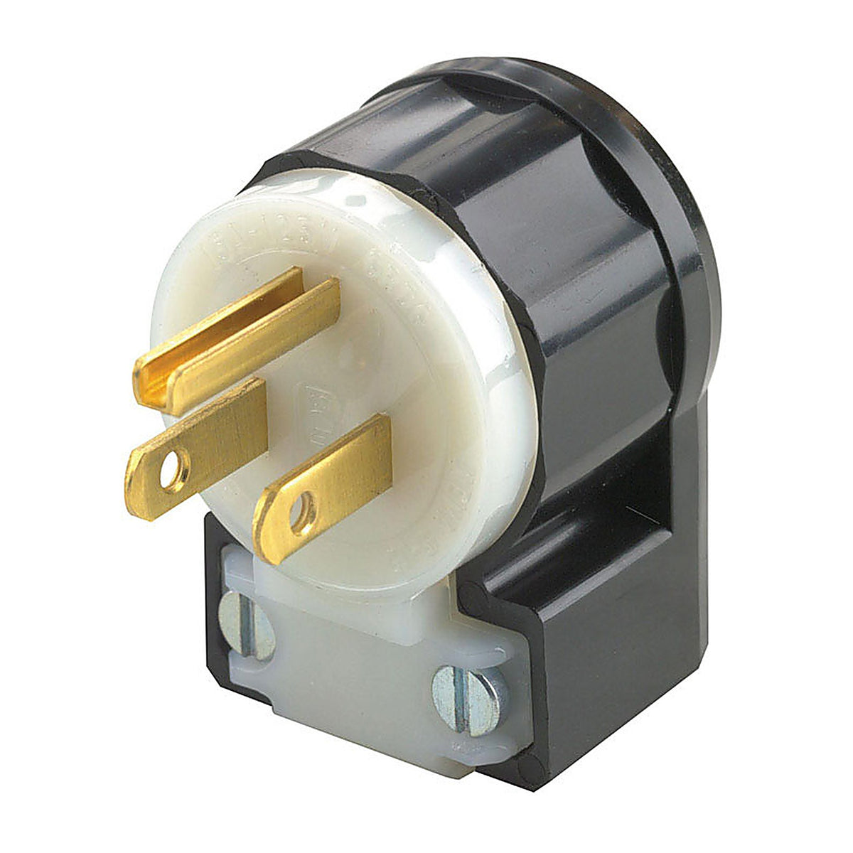 Leviton 05266-0CA Industrial Nylon Ground/Straight Blade Plug 5-15P 18-10 AWG 2 Pole 3 Wire