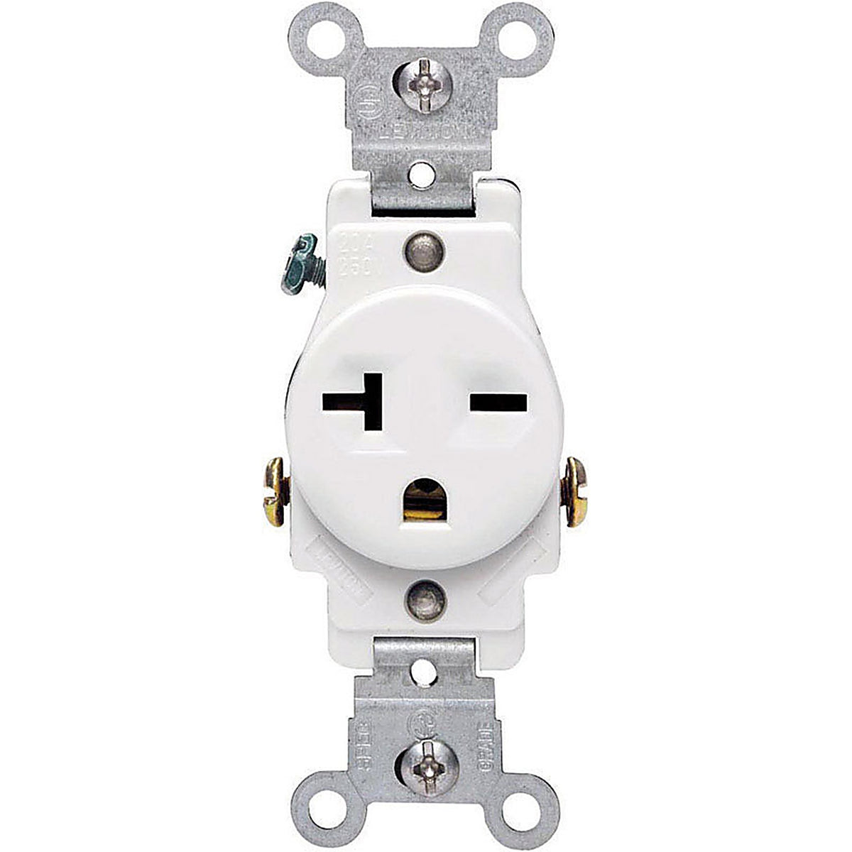 Leviton 05821-0WS 20 amps 250 volt Single White Outlet 6-20R 1/Pack