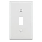 Leviton 88001-WMP White 1 gang Thermoset Plastic Toggle Wall Plate 10/pc.
