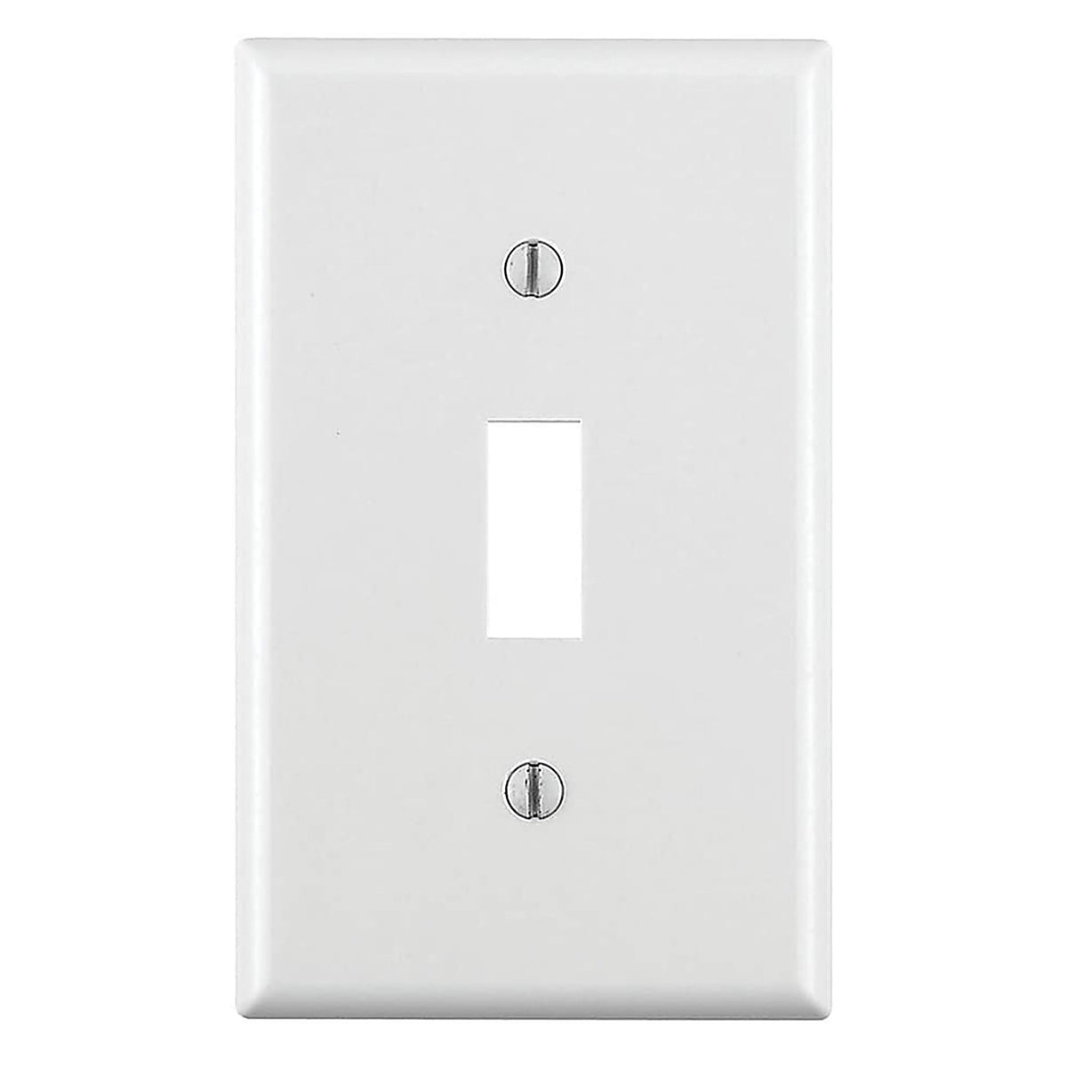 Leviton 88001-WMP White 1 gang Thermoset Plastic Toggle Wall Plate 10/pc.