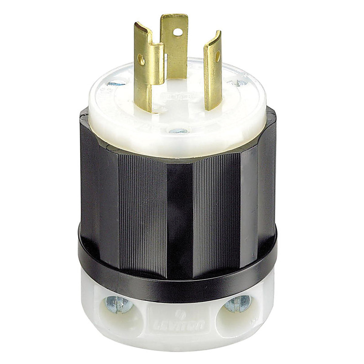 Leviton 02321-0PB Industrial Nylon Grounding Plug L6-20P 2 Pole 3 Wire Bagged