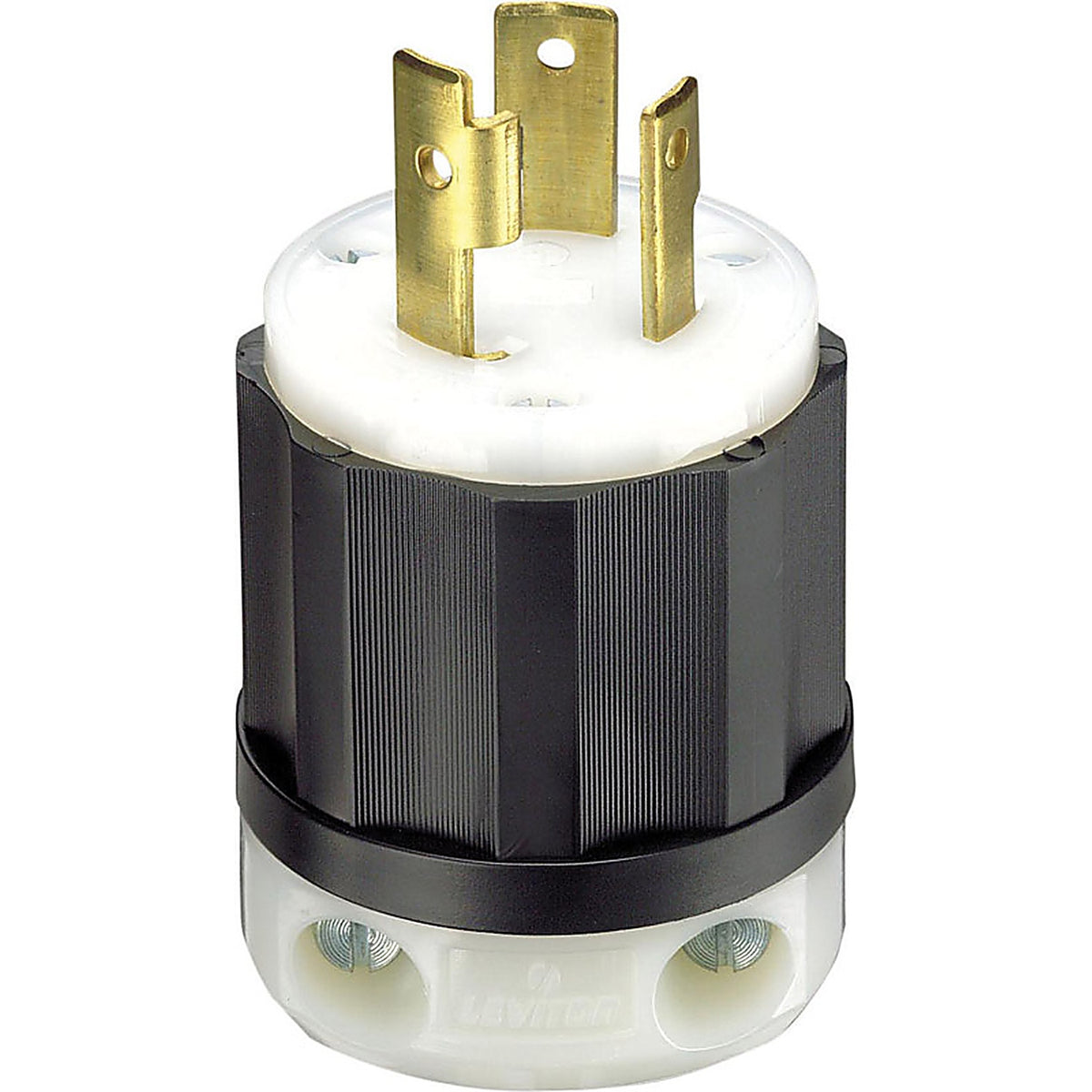 Leviton 02611-0PB Industrial Nylon Grounding Plug L5-30P 2 Pole 3 Wire Bagged