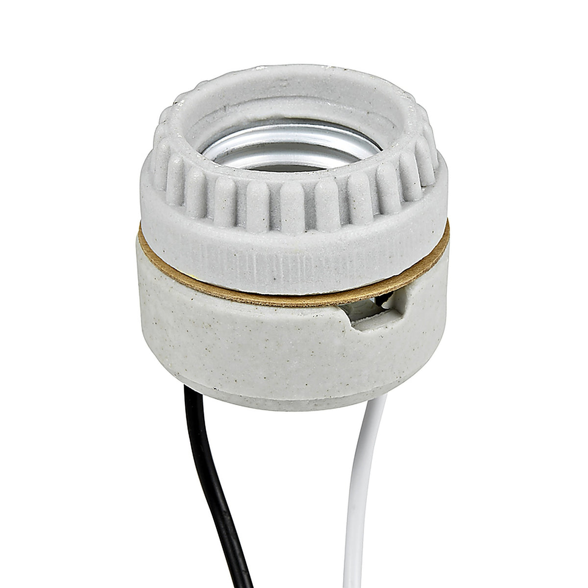 Leviton 08101-000 Porcelain Incandescent Medium Base Keyless Socket 1/Pack