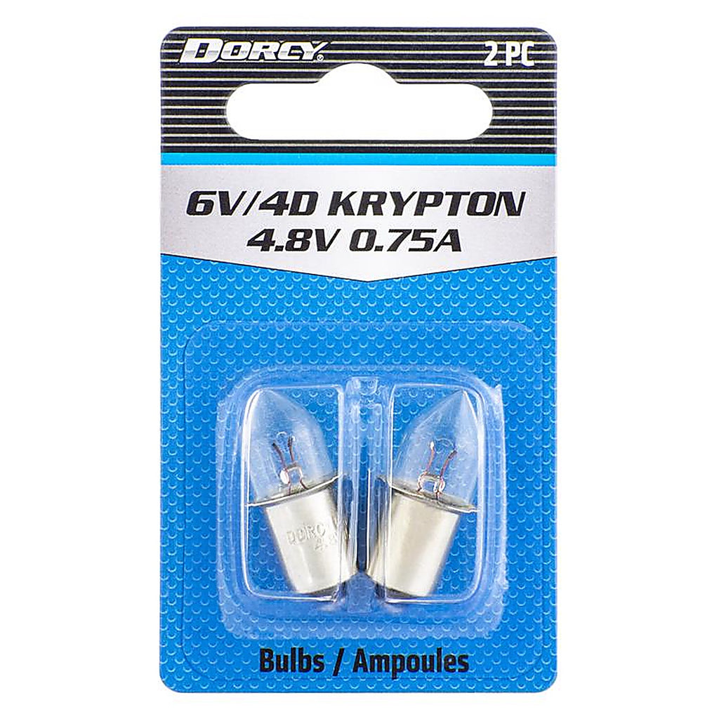 Dorcy 41-1663 6V/4D Krypton Flashlight Bulb 2.2 volt Bayonet Base
