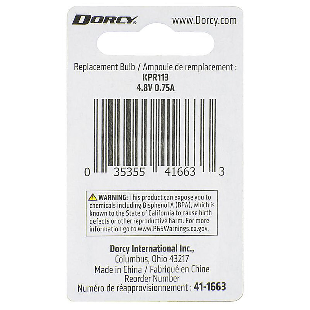 Dorcy 41-1663 6V/4D Krypton Flashlight Bulb 2.2 volt Bayonet Base