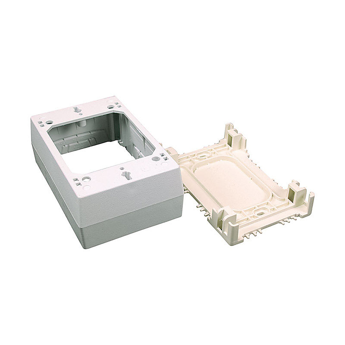 Legrand NM2 Wiremold 1.6 in. Rectangle Plastic 1 gang Outlet Box Ivory