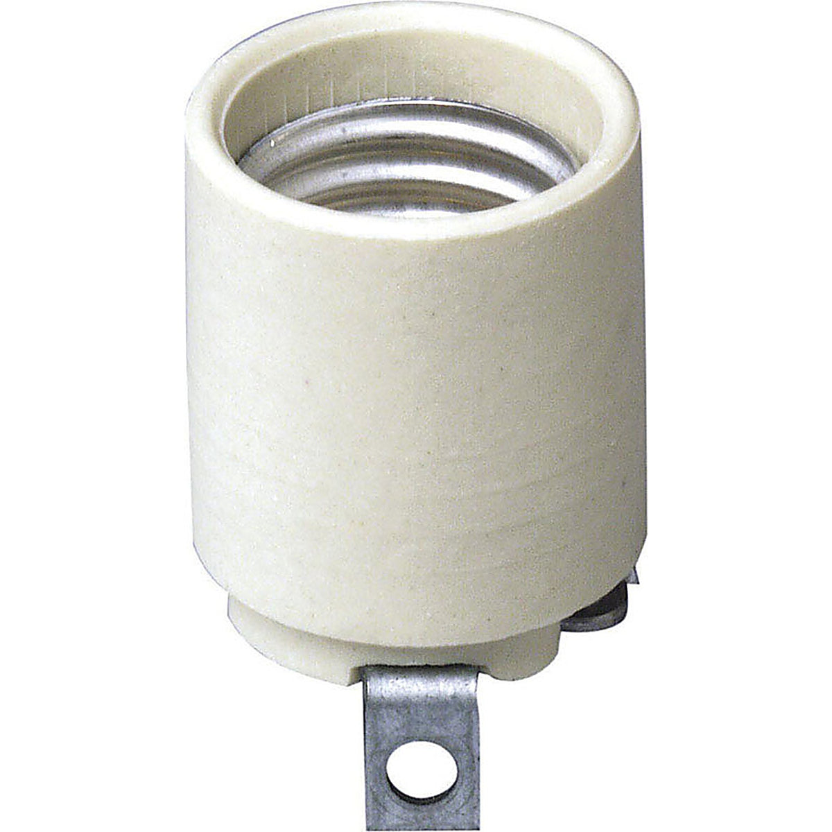 Leviton 03152-00F Porcelain Incandescent Medium Base Keyless Socket 1/Pack