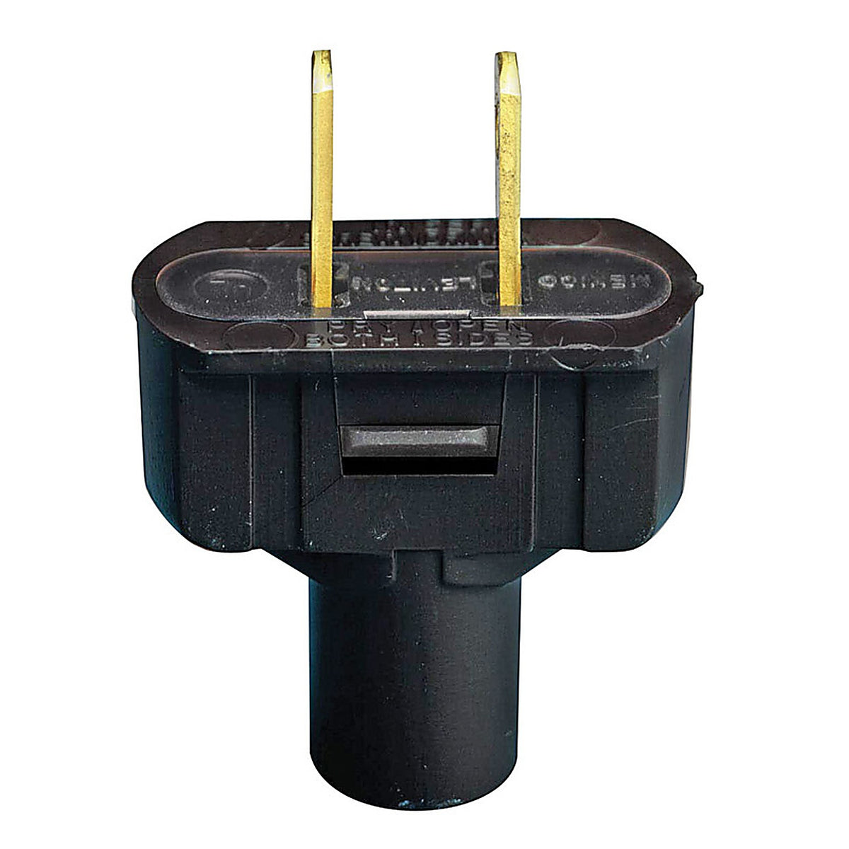 Leviton 48643-00E Residential Vinyl Straight Blade Plug 1-15P 18-14 AWG 2 Pole 2 Wire