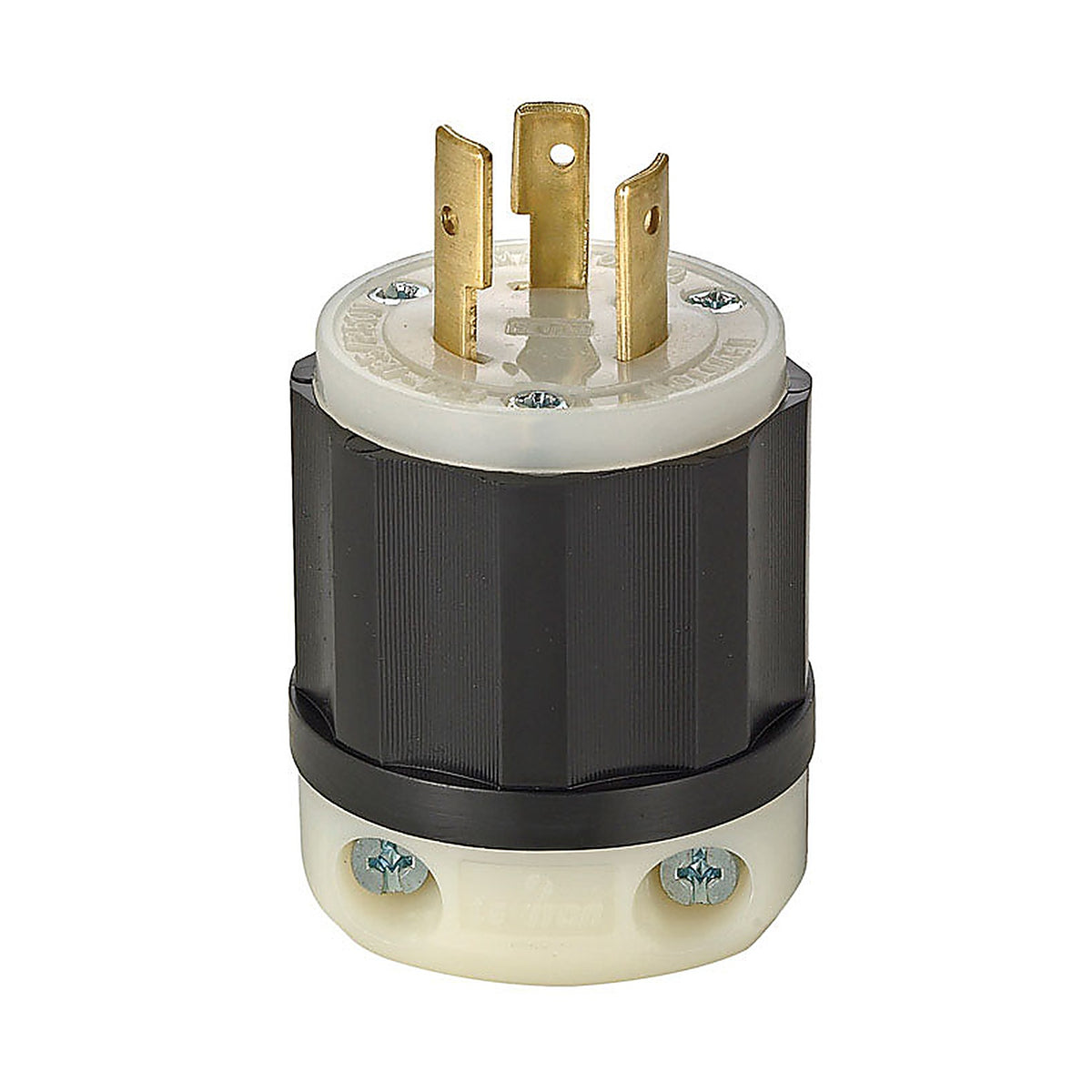 Leviton 02361-0PB Industrial Nylon Non-Grounding Plug L10-20P 16-10 AWG 3 Pole 3 Wire Bagged
