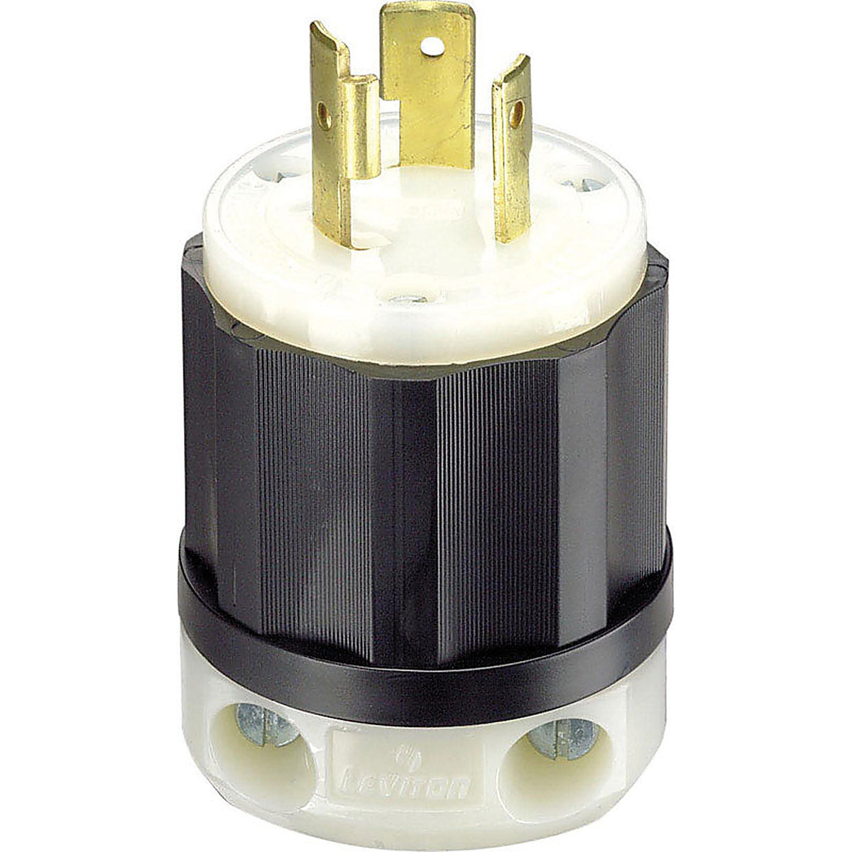Leviton 02311-0PB Industrial Nylon Grounding Plug L5-20P 16-10 AWG 2 Pole 3 Wire Bagged