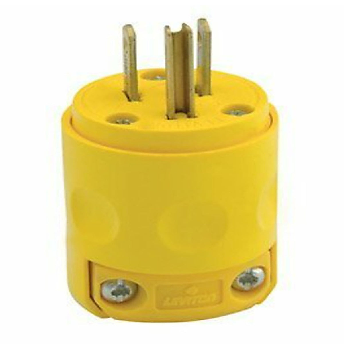 Leviton C20-515PV-000 Residential PVC Ground/Straight Blade Plug 5-15P 18-12 AWG 2 Pole 3 Wire Carded