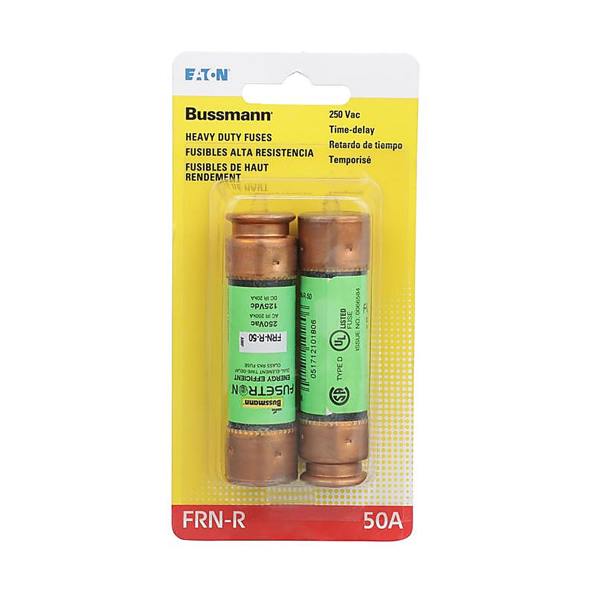 Bussmann BP/FRN-R-50 50 amps Dual Element Time Delay Fuse 2/Pack