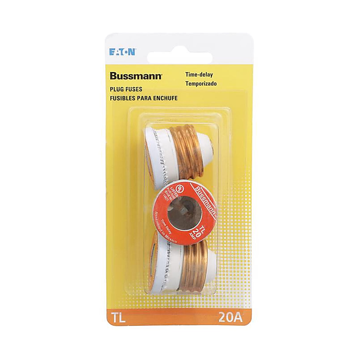 Bussmann BP/TL-20 20 amps Time Delay Plug Fuse 3/Pack