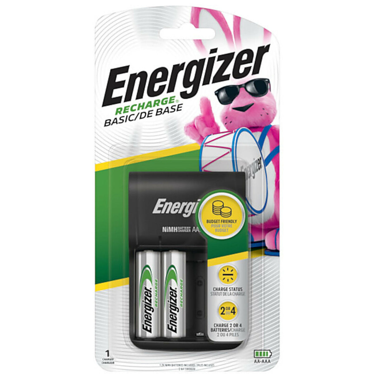 Energizer CHVCWB-2 2 Battery Black Battery Charger