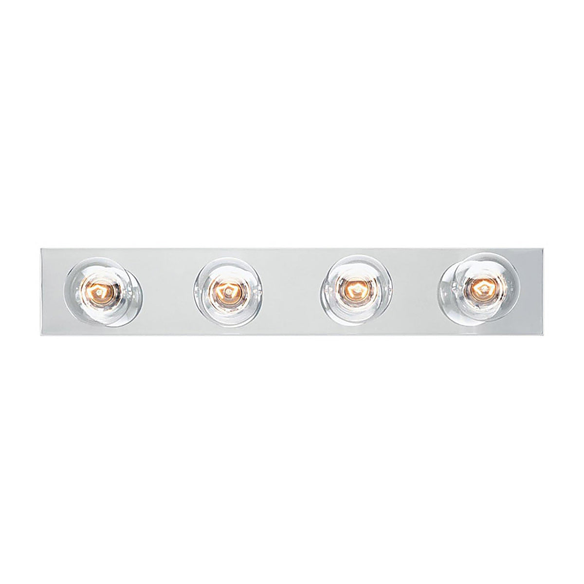 Westinghouse 66411 Chrome Silver 4 lights Incandescent Bathroom Bar Fixture Wall Mount