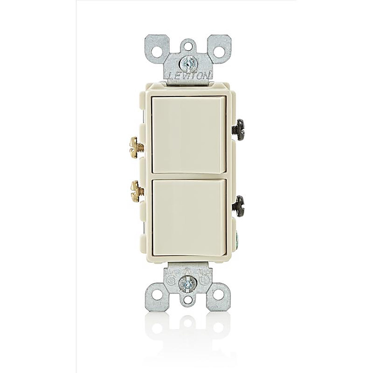 Leviton 05634-0TS Decora 15 amps Single Pole Combination AC Quiet Switch Light Almond 1/Pack
