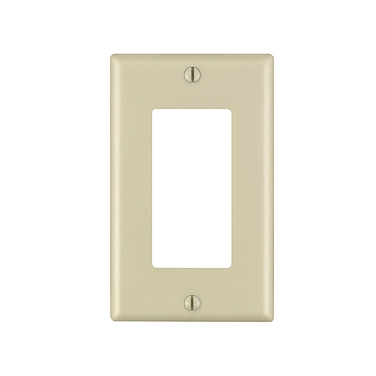 Leviton 80401-IMP Decora Ivory 1 gang Thermoset Plastic GFCI/Rocker Wall Plate 10/Pack
