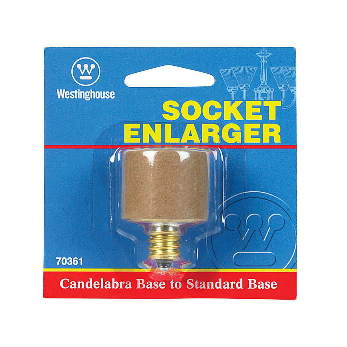 Westinghouse 70361 Candelabra to Standard Base Socket Adapter 1/Pack