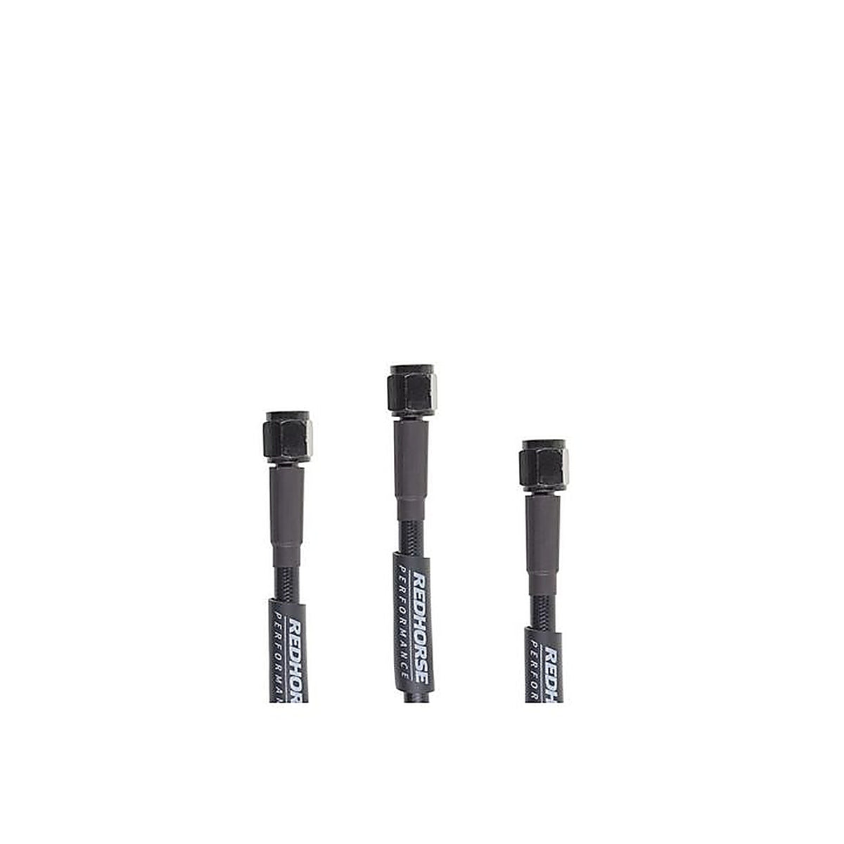 Red Horse Performance - 3302-04-20 - Straight -4 to Straight -4 20in Pre-Assembled Brake Line-Black