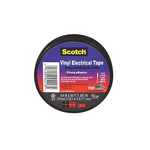 3M 4218-BA-40 Scotch 3/4 in. W x 66 ft. L Black Vinyl Electrical Tape