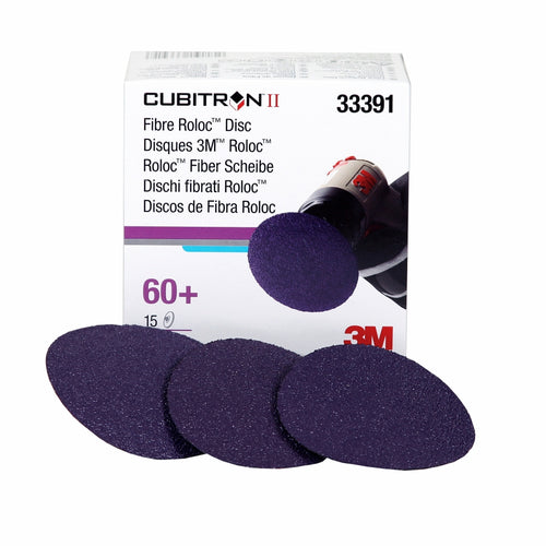 3M 33391 Cubitron II Fibre Roloc Disc, 33391, 3 in, 60+, 15 discs per box 60455082119