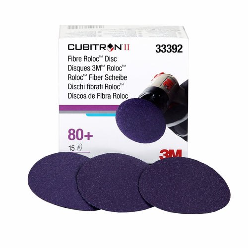 3M 33392 Cubitron II Fibre Roloc Disc, 33392, 3 in, 80+, 15 discs per box 60455082127