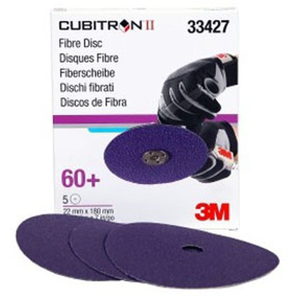 3M 33427 Cubitron II Abrasive Fibre Disc, 7 in x 7/8 in (180mm x 22mm), 60+ grade 60455081897