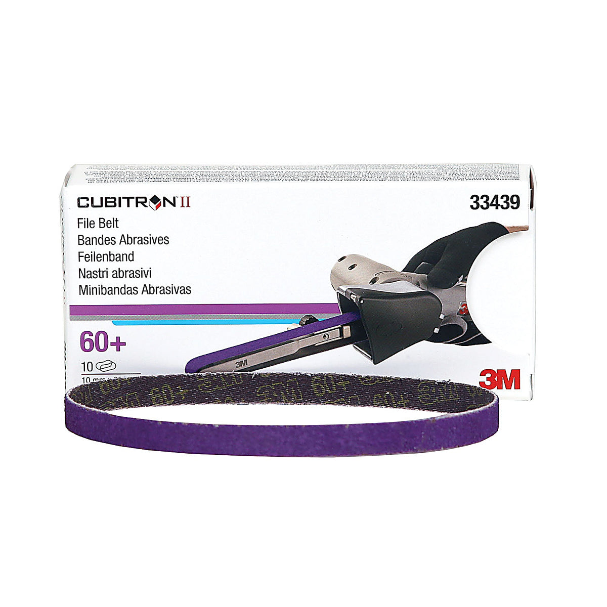 3M 33439 Cubitron II File Belt, 33439, 10mm x 330mm, 60+, 10 belts per box 60455081988