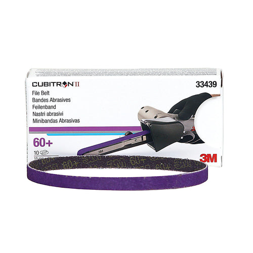 3M 33439 Cubitron II File Belt, 33439, 10mm x 330mm, 60+, 10 belts per box 60455081988