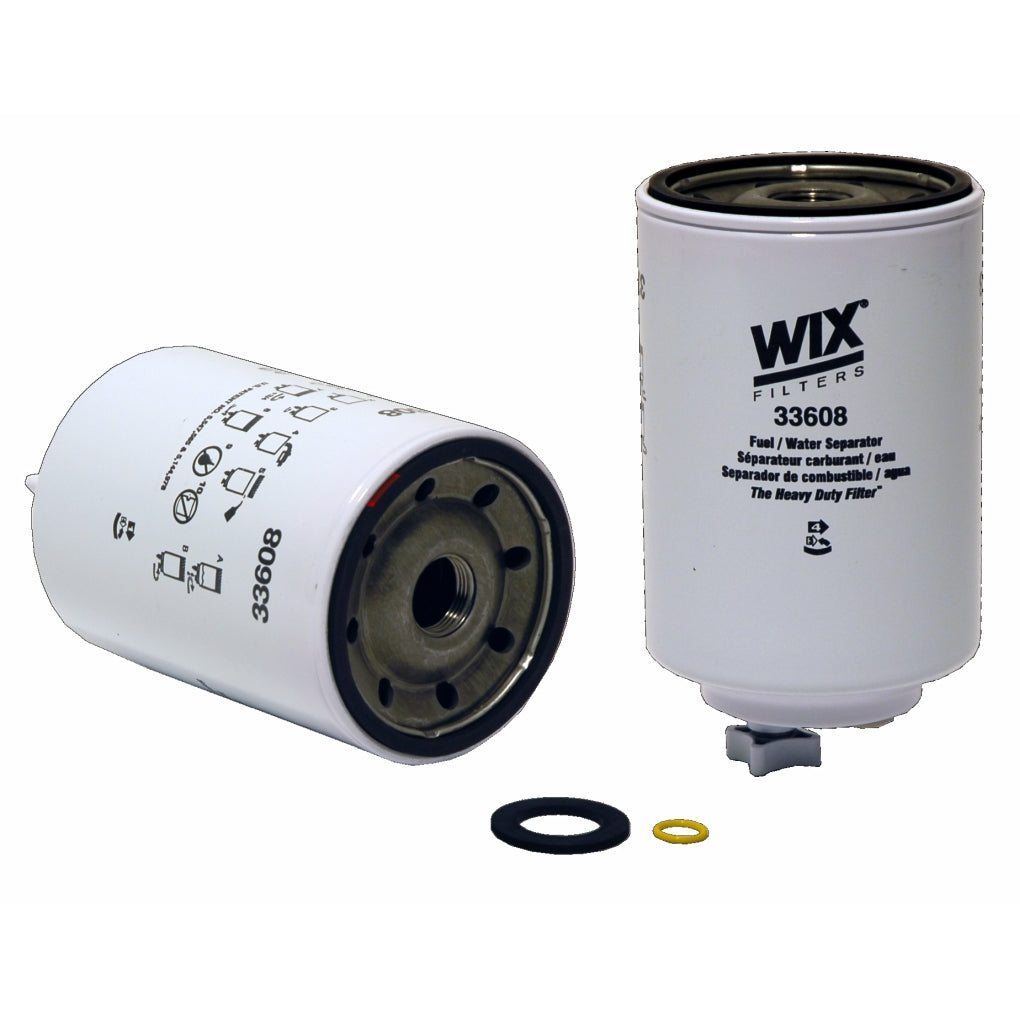 WIX 33608 Spin On Fuel Water Separator w/ Open End Bottom