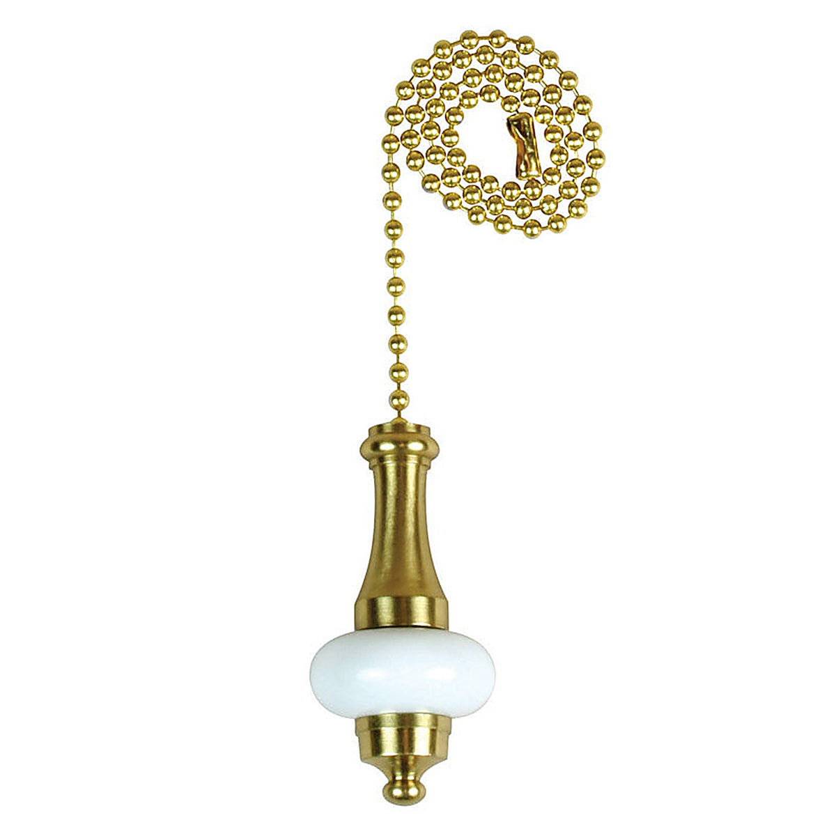 Jandorf 60322 PULL CHAIN BRASS & WHITE