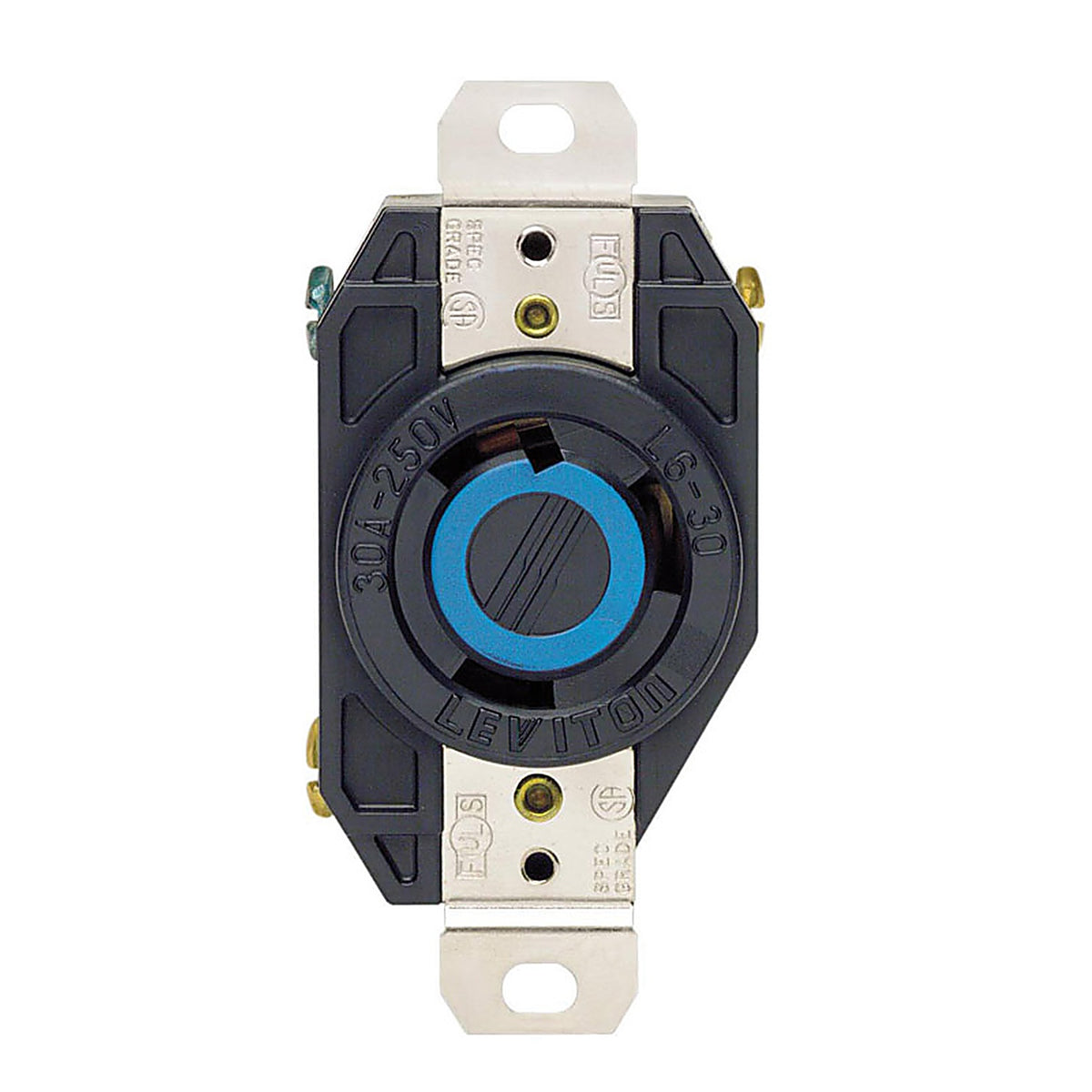 Leviton 02620-00D V-O-Max 30 amps 250 volt Black Outlet L6-30R 1/Pack